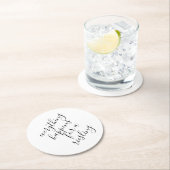 Funny Wine Party Ideas Round Paper Onderzetter (Insitu)