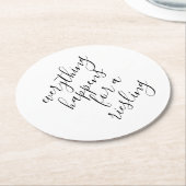 Funny Wine Party Ideas Round Paper Onderzetter (Gebogen)