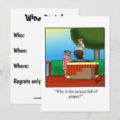 Funny Wine Party nodigt "spectickles" uit Kaart (Voorkant / Achterkant)
