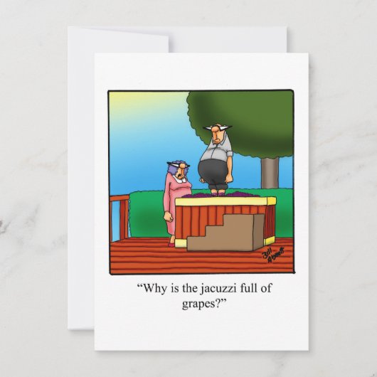 Funny Wine Party nodigt "spectickles" uit Kaart (Voorkant)