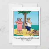 Funny Wine Party-uitnodigingen Kaart (Voorkant)