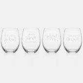 Funny Wine Puns Wijnglas Zonder Voet (Achterkant)