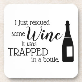 Funny Wine Quote Gezegde uit fles Bier Onderzetter