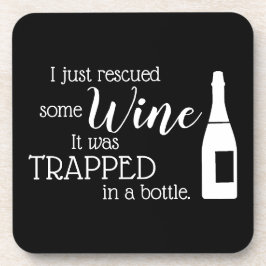 Funny Wine Quote Gezegde uit fles Bier Onderzetter