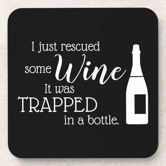 Funny Wine Quote Gezegde uit fles Bier Onderzetter (Voorkant)