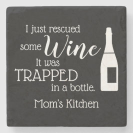 Funny Wine Quote Humor Schattige Stenen Onderzetter