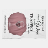 Funny Wine Quote Humor Schattige Theedoek (Horizontaal)