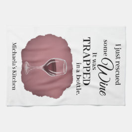 Funny Wine Quote Humor Schattige Theedoek