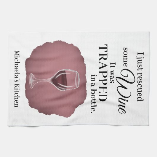 Funny Wine Quote Humor Schattige Theedoek (Horizontaal)