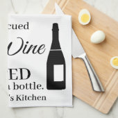 Funny Wine Quote Humor Schattige Theedoek (Quarter Fold)