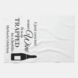 Funny Wine Quote Humor Schattige Theedoek