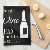 Funny Wine Quote Humor Schattige Theedoek (Quarter Fold)