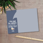 Funny Wine Quote - Ik drink wijn in yoga-broek Post-it® Notes<br><div class="desc">Een beetje drink humor die je kunt doorgeven aan je wijnliefhebbende vriendinnen. Laat ze lachen met een grappig cadeau of een witte olifant. Ik doe yoga om te ontspannen - een grapje - ik drink wijn in mijn yoga broek.</div>