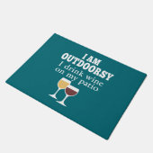 Funny Wine Quote - Ik drink wijn op mijn geduld Deurmat (Schuin)