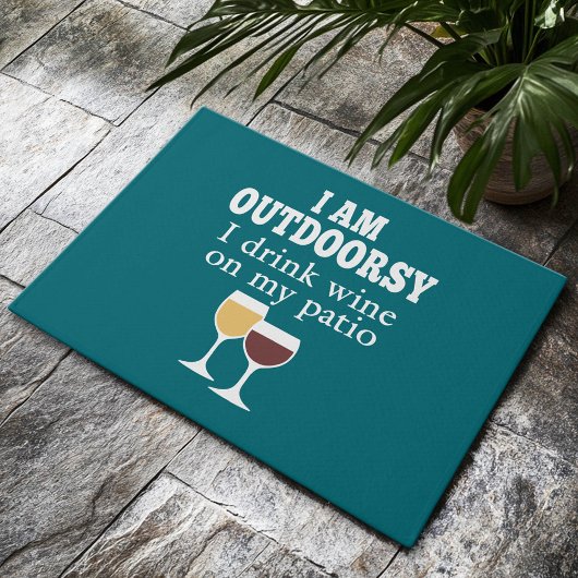 Funny Wine Quote - Ik drink wijn op mijn geduld Deurmat