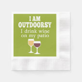 Funny Wine Quote - Ik drink wijn op mijn geduld Servet (Voorkant)