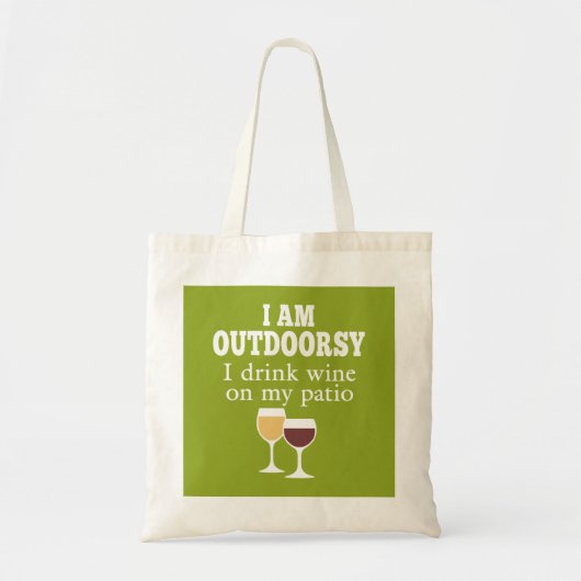 Funny Wine Quote - Ik drink wijn op mijn geduld Tote Bag (Voorkant)