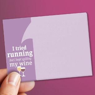 Funny Wine Quote - ik probeerde te rennen - bleef  Post-it® Notes