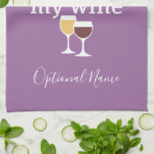 Funny Wine Quote - ik probeerde te rennen - bleef  Theedoek (Gevouwen)