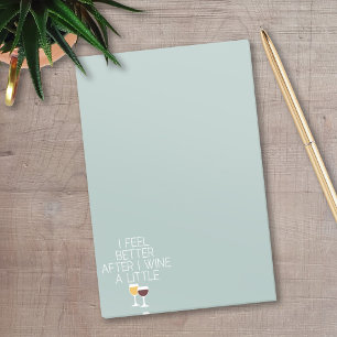 Funny Wine Quote - Ik voel me beter nadat ik wijn Post-it® Notes
