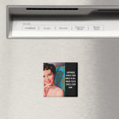 Funny Wine Quote Retro Homemaker Magnet (Insitu (Vaatwasser))