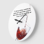 Funny Wine Quote Wall Clock Grote Klok (Hoek)