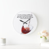 Funny Wine Quote Wall Clock Grote Klok (Huis)