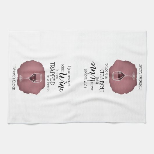 Funny Wine Saying Quote Rescued From Bottle Theedoek (Horizontaal)