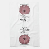 Funny Wine Saying Quote Rescued From Bottle Theedoek (Verticaal)