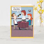 Funny Wine Taster Verjaardag Kaart (Gele Bloem)