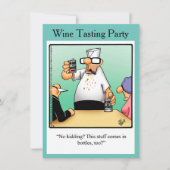 Funny Wine Tasting Party nodigt "spectickles" uit Kaart (Voorkant)