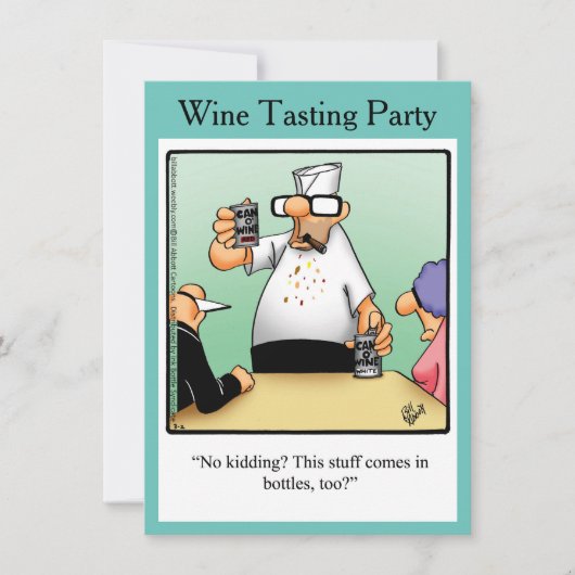 Funny Wine Tasting Party nodigt "spectickles" uit Kaart (Voorkant)
