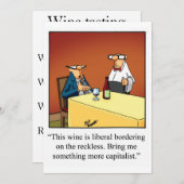 Funny Wine Tasting Party Uitnodiging "Spectickles" (Voorkant / Achterkant)