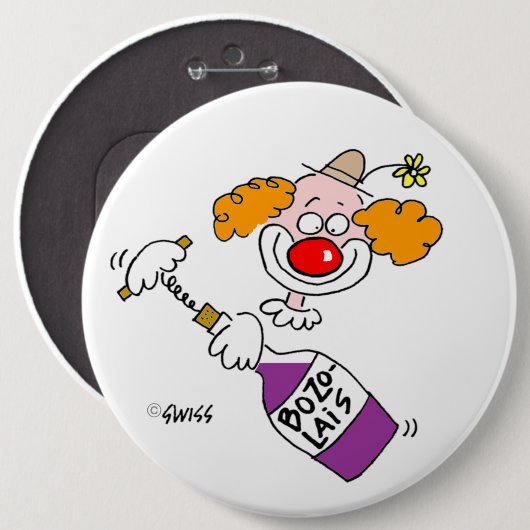 Funny Wine Tasting Party voor Buttonnen Ronde Button 6,0 Cm (Voorkant /achterkant)