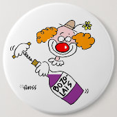 Funny Wine Tasting Party voor Buttonnen Ronde Button 6,0 Cm (Voorkant)