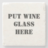 Funny Wine Tasting Stenen Onderzetter (Voorkant)