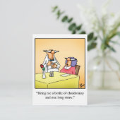 Funny Wine Tasting Vrijgezellenfeest Party Uitnodi Kaart (Staand voorkant)