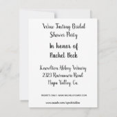 Funny Wine Tasting Vrijgezellenfeest Party Uitnodi Kaart (Achterkant)