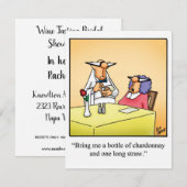 Funny Wine Tasting Vrijgezellenfeest Party Uitnodi Kaart (Voorkant / Achterkant)