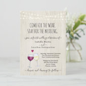 Funny Wine Theme Weddenschap Kaart (Staand voorkant)