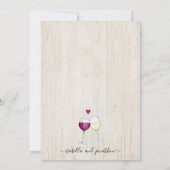 Funny Wine Theme Weddenschap Kaart (Achterkant)