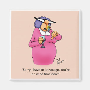 Funny Wine Time Humor Magnet Spectickles