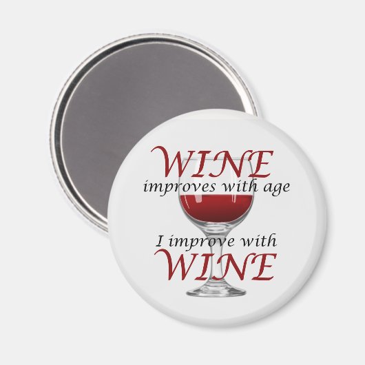 Funny Wine verbetert Magnet (Voorkant / Achterkant)
