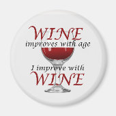 Funny Wine verbetert Magnet (Voorkant)
