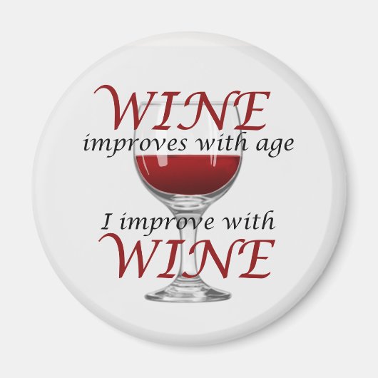 Funny Wine verbetert Magnet (Voorkant)