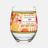 Funny Wineglass Best Friend Gift "Doctor" Wijnglas Zonder Voet (Achterkant)