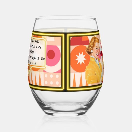 Funny Wineglass Best Friend Gift "Doctor" Wijnglas Zonder Voet (Links)