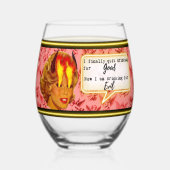 Funny Wineglass Best Friend Gift "Evil" Wijnglas Zonder Voet (Achterkant)