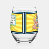 Funny Wineglass Best Friend Gift "Hot Flash" Wijnglas Zonder Voet (Rechts)