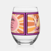 Funny Wineglass Best Friend Gift "Martinis" Wijnglas Zonder Voet (Links)